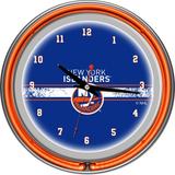 Trademark Global NHL 11" Wall Clock Glass | 14.5 H x 14.5 W x 3 D in | Wayfair NHL1400-NYI2