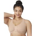 Glamorise Women's Cotton T-Back Full Cup Everyday Bra, Beige (Cafe), 48F/G