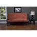 Everly Quinn Box Cushion Futon Slipcover, Polyester in Brown | 7 H x 75 W x 54 D in | Wayfair DABY4560 39313742