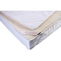 Merino Wool Bedding, natural bedding wool mattress topper fleece sheet natural product Seasons**,Reversible wool underblanket corner straps (140 x 200 cm)