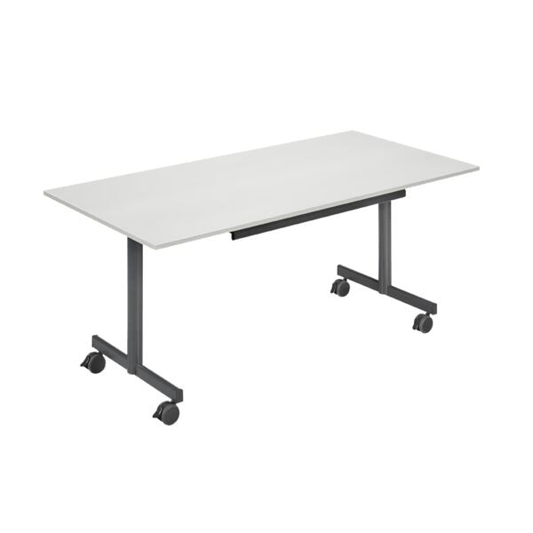 SODEMATUB Klapptisch 140x80 cm C-Fuß anthrazit grau, 140x72x80 cm