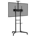 ProperAV Mobile TV Trolley Stand on Wheels 37" 40" 43" 48" 49" 50" 55" 60" 63" 65" 70" Max Load 50kg Max VESA 600x400