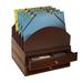 Darby Home Co Beaumys Stacking Wood Desk Organizers Step Up File & 2 Drawer Kit Wood in Brown | 14 H x 13.5 W x 11.5 D in | Wayfair