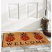 Bay Isle Home™ Lamm Pineapple Welcome 29 in. x 17 in. Non-Slip Outdoor Door Mat Coir in Brown/Orange/Yellow | 17 W x 29 D in | Wayfair