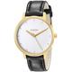 NIXON Kensington Leather Gold/White/Black Casual Designer Women’s Watch (37mm. Gold & White Face/Black Leather Band)