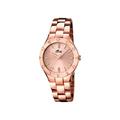 Lotus Women's Quartz Watch with Rose Gold Dial Analogue Display and Stainless Steel Rose Gold Plated Bracelet 15898/2