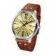 TW Steel Slim Line Unisex Automatic Watch with Silver Dial Analogue Display and Brown Leather Strap TWA1311