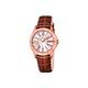 Festina BOYFRIEND Women's Quartz Watch with Silver Dial Analogue Display and Brown Leather Strap F16930/3