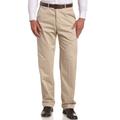 Haggar Men's Work to Weekend Hidden Expandable Waist No Iron Flat Front Pant, Khaki, 44W x 32L