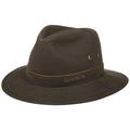 Stetson Avasun Waxed Cotton Traveller Women/Men - Cloth hat Outdoor with Piping Summer-Winter - S (54-55 cm) Dark Brown