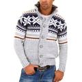 Carisma Cardigan Norwegian Jumper 7011 - Grey - Large