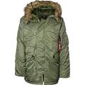 ALPHA INDUSTRIES Men's N3B Parka, Vert Kaki, Large