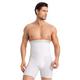 High Waist Stomach Shaper with Boxer Brief-Leonisa Men Underwear, White, XL