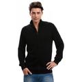 Citizen Cashmere Zipper Cardigan for Men - 100% Cashmere Black (Black L) 42 103-02-03