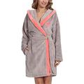 L&L Ladies Hooded Bathrobe LL0033 (Opal/Peach, L)