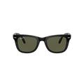 Ray-Ban RB4105 601/58 Gloss Black Folding Wayfarer Sunglasses Polarised Lens Category 3 Size 54mm