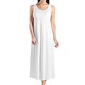Hanro Women's Nachthemd o.Arm 130cm Nightie, White (White 0101), (Size: Medium)