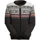 ICEWEAR Magnus Men's Wool Blend Winters Sweater | Breathable Full Zipper Crew Neck Ordic Patterns 30% Icelandic Wool and 70% Acrylic Fabric | Black - Small