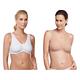 Ameona Frances Front Fastening Bra - Pocketed Bra - Small to X L Twin Pack White & Nude (Medium C/D)