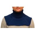 100% merino wool adult women men NECK WARMER scarf chemisette knitted (Dark blue)
