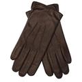 EEM classic leather gloves for men BEN manufactured from genuine nappa leather, brown, size L