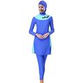 NEW Muslim Women Hijab Swimsuit Modest Full Cover Beachwear Islamic - Light Color (Int'l - XXXL)