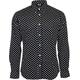 Relco Men's Black Polka Dot Longsleeve Button Down 100% Cotton Shirt Large