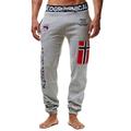 Geographical Norway MYER MEN - Printed Jogging Pants Casual Style - Soft Comfortable Sweatpants Sport Training Quality - Men's Casual Tracksuit Cotton Polyester (GREY XL)