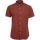 Relco Men's Red Tartan Shortsleeve Button Down 100% Cotton Shirt Medium