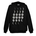 Chameleon Clothing Geek Moon Phases - Science - Physics - Nerd 700841 Hood 5XL Black
