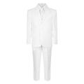 Boys 5 Piece Wedding Party Christening Baptism Prom Formal White Suit: Size: 10 Years
