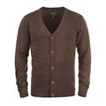 Blend Lennard Men's Premium Cotton Blend Knitted Cardigan - Brown - Large