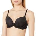 Gossard Women's 7705 Superboost Underwired Lace Plunge T-Shirt Bra, Black, 30FF