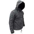 Gheri Men's Decca Fleece Lined Detachable Hood Woolen Jackets Charcoal Medium