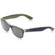 Ray-Ban Unisex New Wayfarer Sunglasses, Blue and Transparent, 55 mm UK