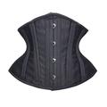 SHAPERX Women's Waist Trainer Corset Heavy Duty Double Steel Boned Cincher Tummy Control Body Shaper for Weight Loss, UK-DT70930-Black-XS