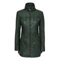 Smart Range Ladies Mistress 1310 Dark Green Gothic Style Fitted Real Lambskin Leather Jacket Coat (16)