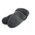 Ladies Full Genuine Sheepskin Mittens (Size 6, Black)