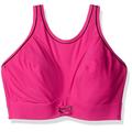 Royce Lingerie Women's Impact Free Cotton Sports Bra, Pink, 36GG
