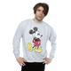 Disney Men's Mickey Mouse Classic Kick Sweatshirt Medium Heather Grey