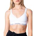 Calvin Klein Women's Bralette Lift Triangle Bra, White (White 100), 32 (Manufacturer Size: X-Small)