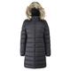 Rab Women's Deep Cover Parka Duck Down Everyday Warm Slim Fit Jacket Faux-Fur Trim Black