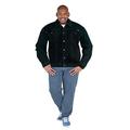 Duke Men's Kingsize Big & Tall Western Style Trucker Denim Jacket-Black-6XL