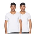 BOSS Mens T-Shirt VN 2P CO/EL Two-Pack of Underwear T-Shirts in Stretch-Cotton Jersey White