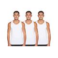 BOSS Mens Tank Top 3P CO Three-Pack of Underwear Vests in Pure Cotton White