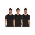 BOSS Mens T-Shirt VN 3P CO Three-Pack of V-Neck Underwear T-Shirts in Cotton Black