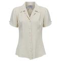 The Seamstress of Bloomsbury 1940's Vintage 'Grace' Blouse in Cream (UK 12)