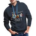 Spreadshirt Asterix & Obelix Ready Steady Go Men's Hoodie, XL, Navy