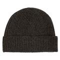 Graham Cashmere - Unisex Pure Cashmere Rib Beanie - Made in Scotland (Charcoal Grey)