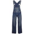 Anna-Kaci Womens Blue Denim Jean Straight Leg Distressed Pocket Bib Overalls(Size: X-Large / XX-Large)